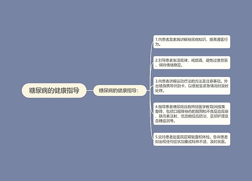 糖尿病的健康指导