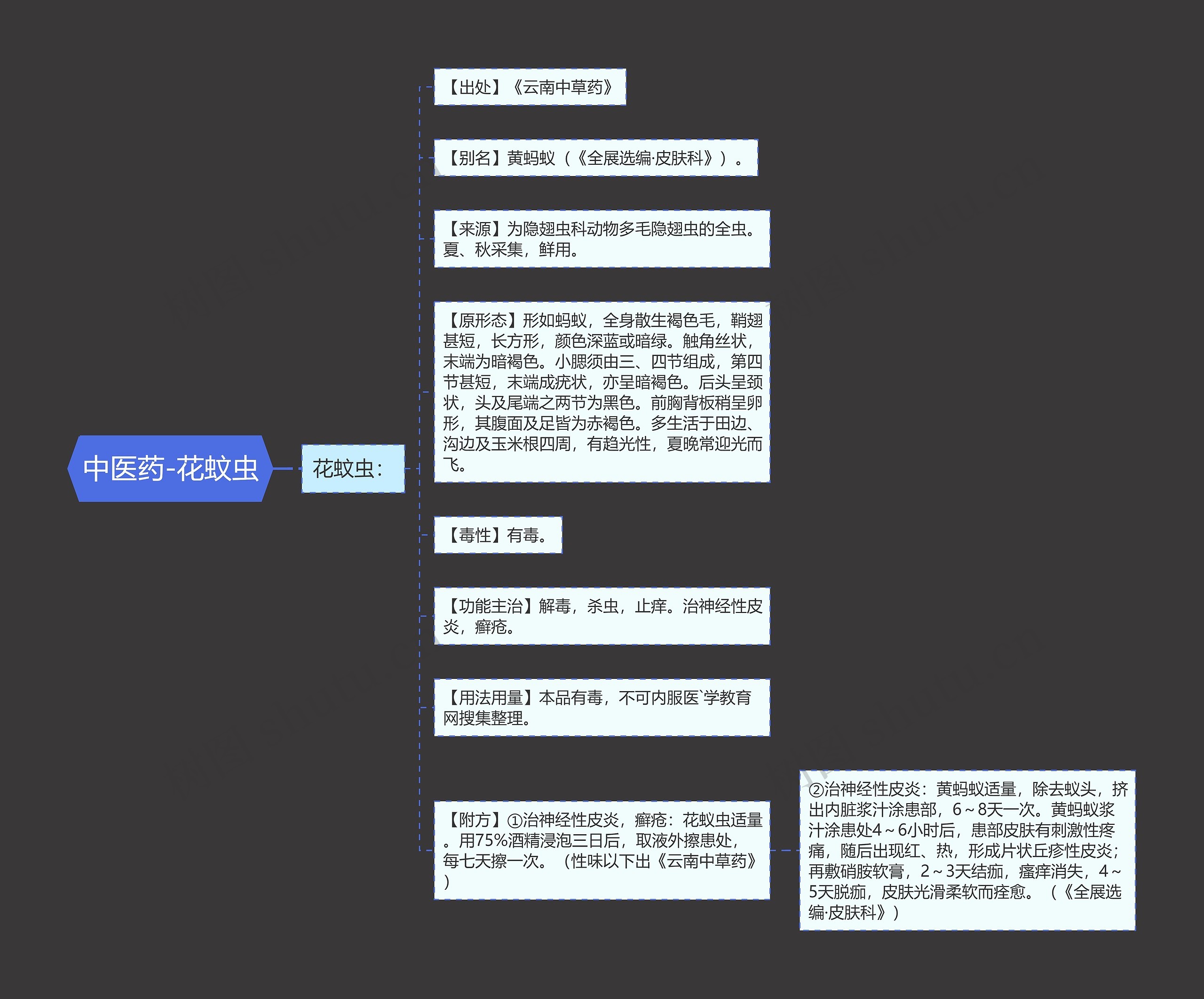中医药-花蚊虫思维导图