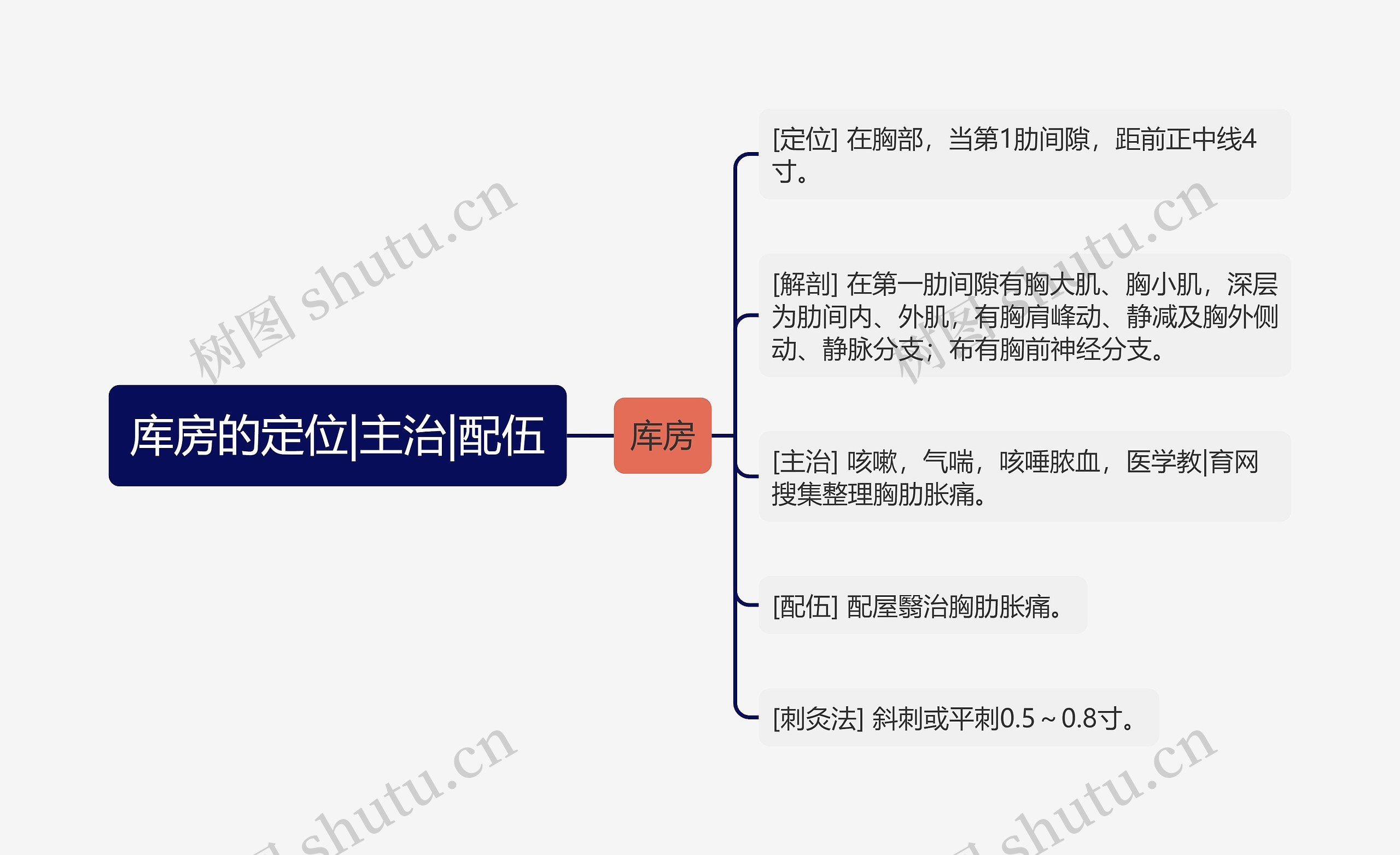 库房的定位|主治|配伍思维导图