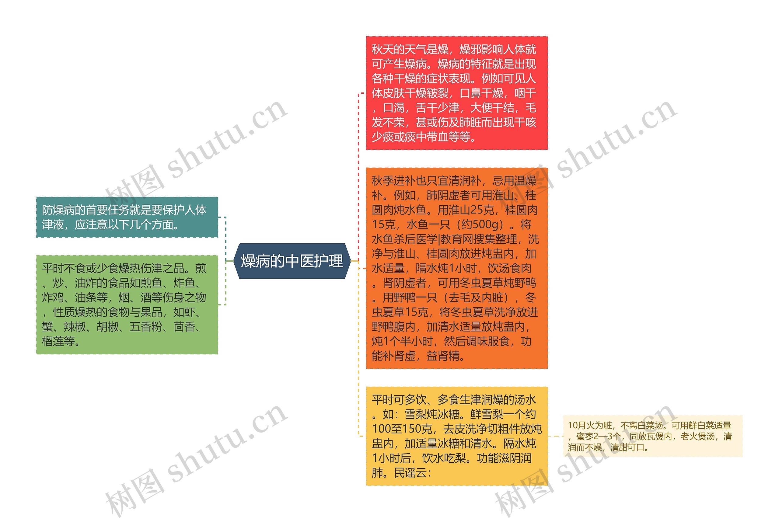 燥病的中医护理思维导图