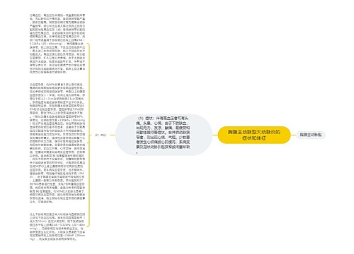 胸腹主动脉型大动脉炎的症状和体征