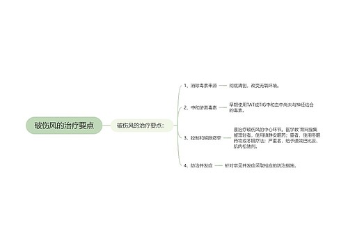 破伤风的治疗要点