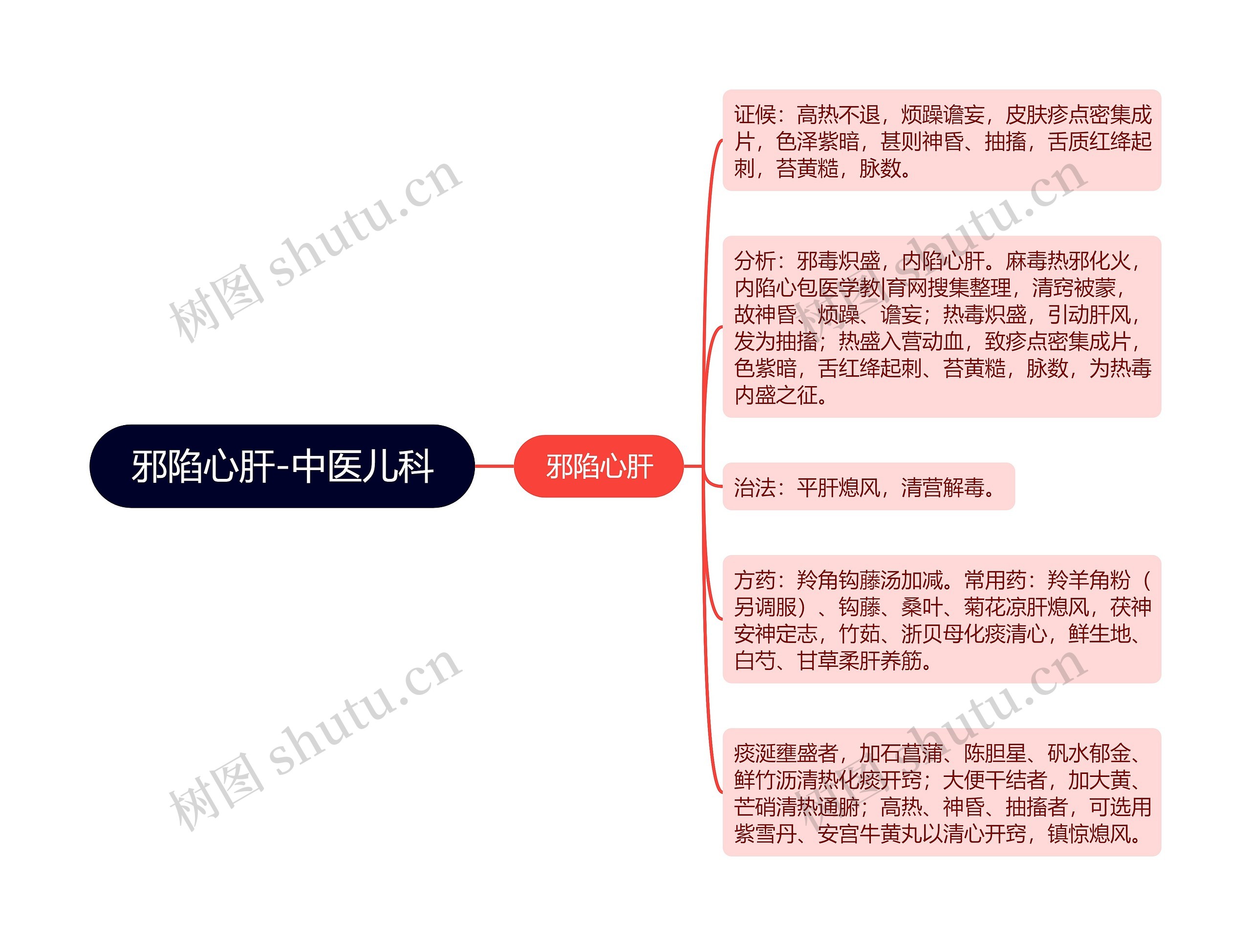 邪陷心肝-中医儿科思维导图