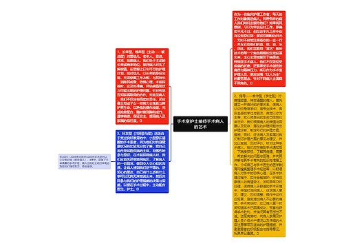 手术室护士接待手术病人的艺术