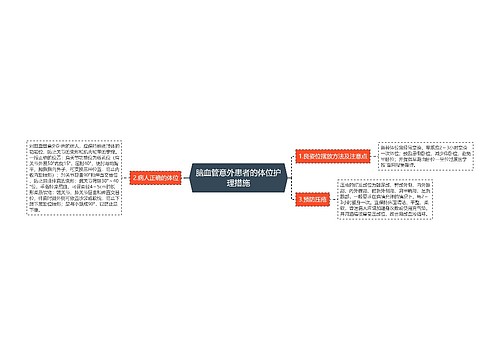 脑血管意外患者的体位护理措施