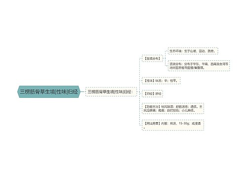 三楞筋骨草生境|性味|归经