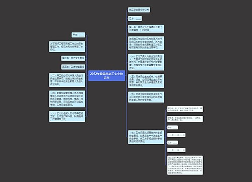 2022年最简单施工安全协议书