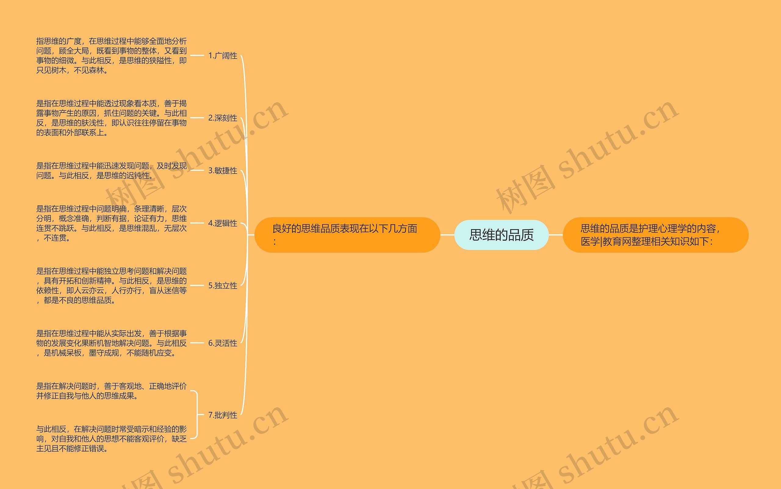 思维的品质思维导图