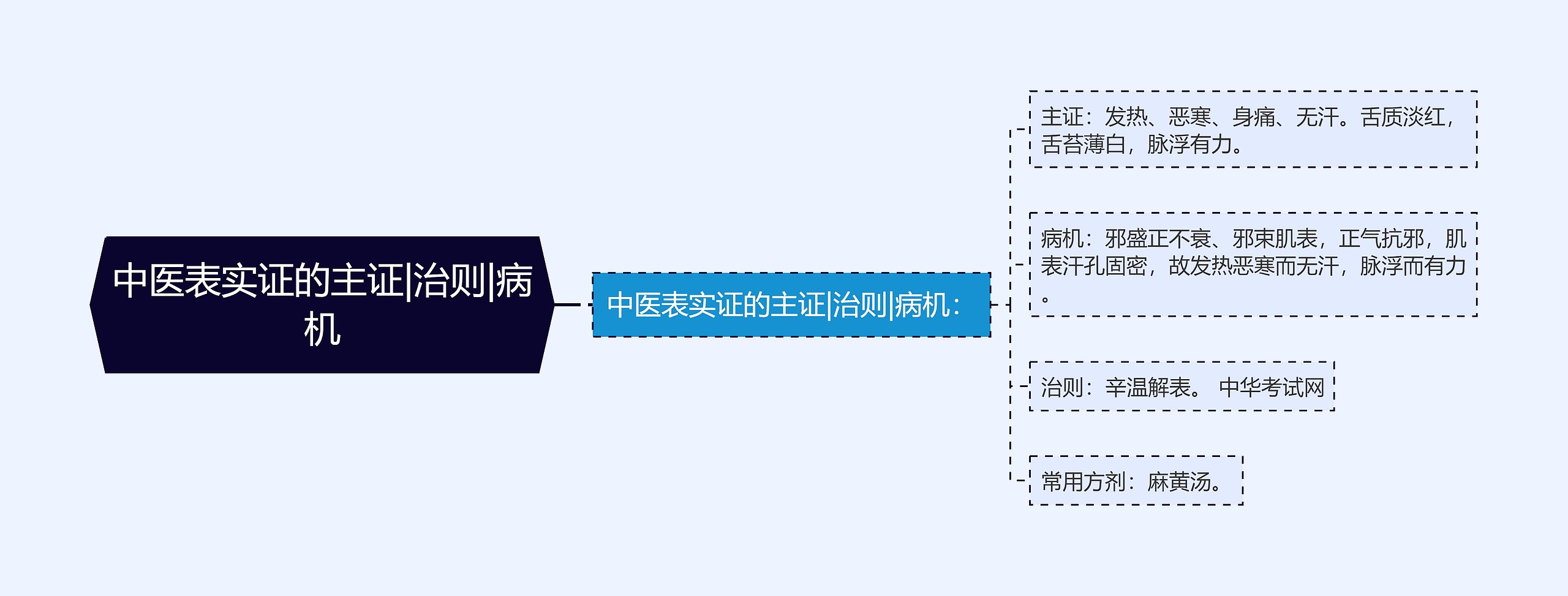 中医表实证的主证|治则|病机思维导图