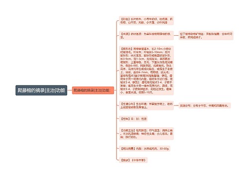爬藤榕的摘录|主治|功能