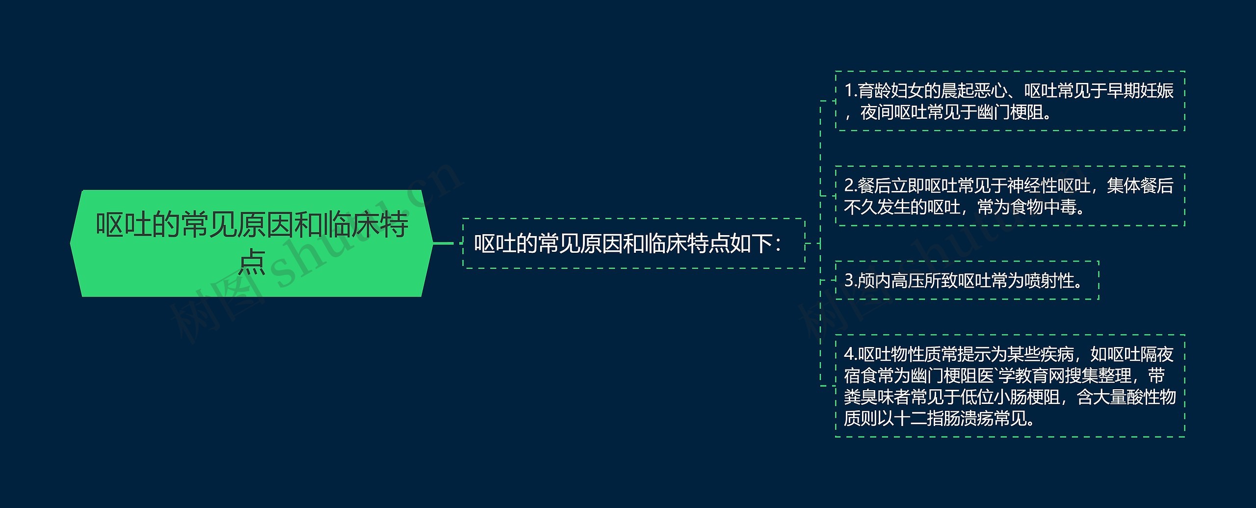 呕吐的常见原因和临床特点思维导图