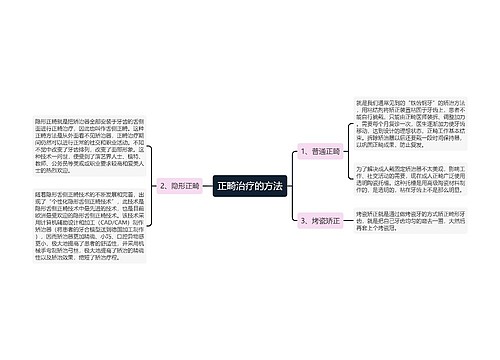 正畸治疗的方法