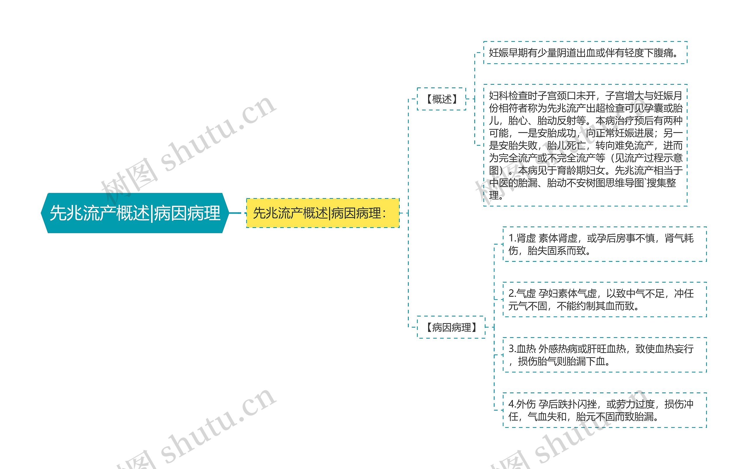 先兆流产概述|病因病理思维导图