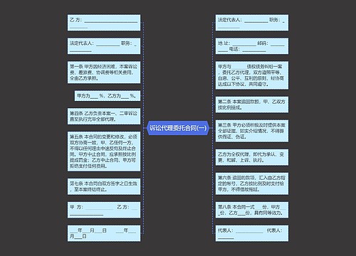 诉讼代理委托合同(一)