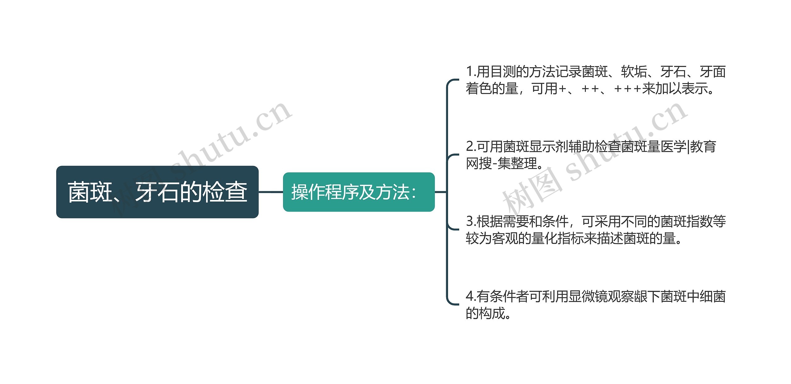 菌斑、牙石的检查思维导图