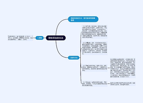 静脉采血的方法
