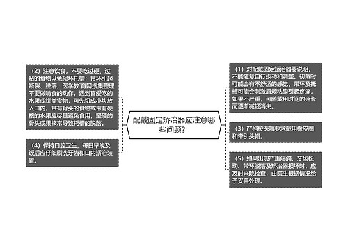 配戴固定矫治器应注意哪些问题？