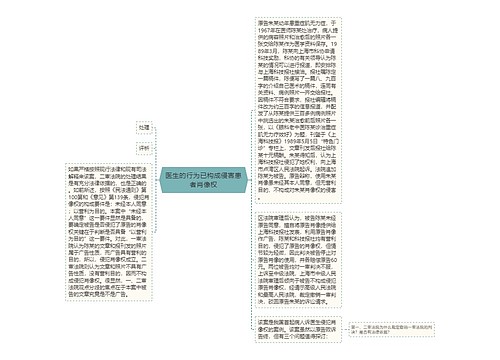 医生的行为已构成侵害患者肖像权