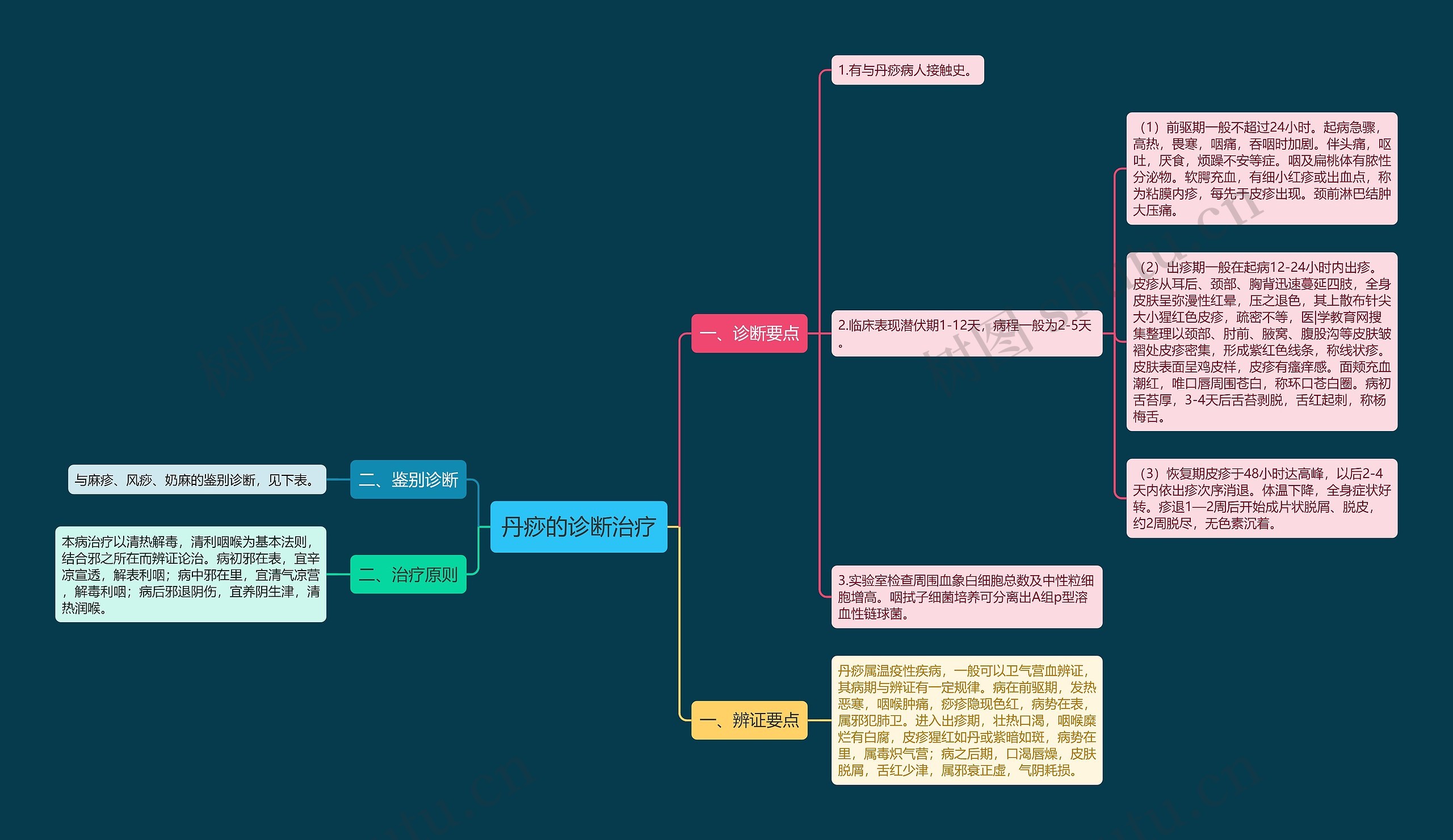 丹痧的诊断治疗思维导图