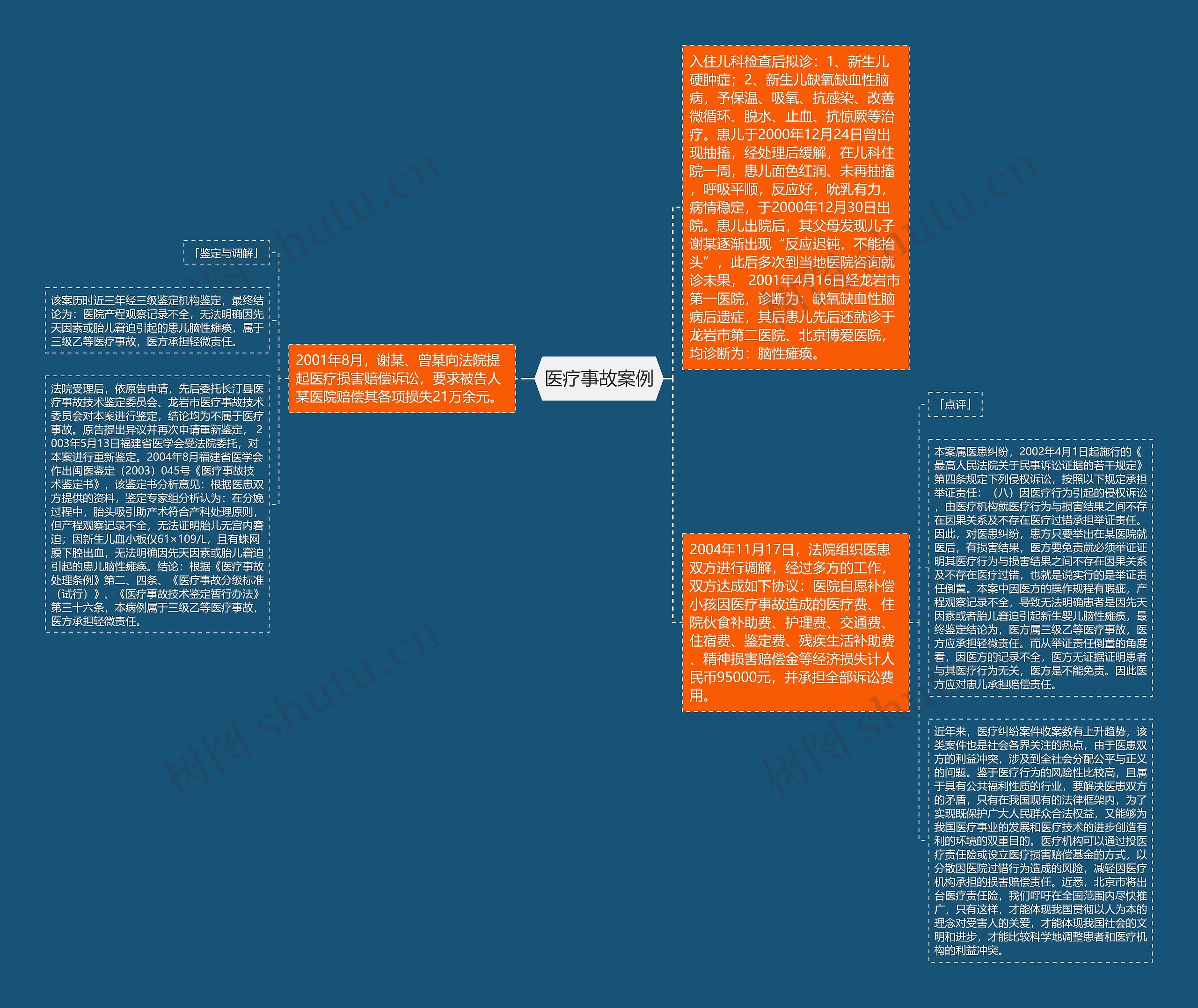 医疗事故案例思维导图