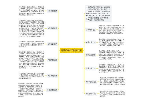 经筋的循行/手筋/足筋