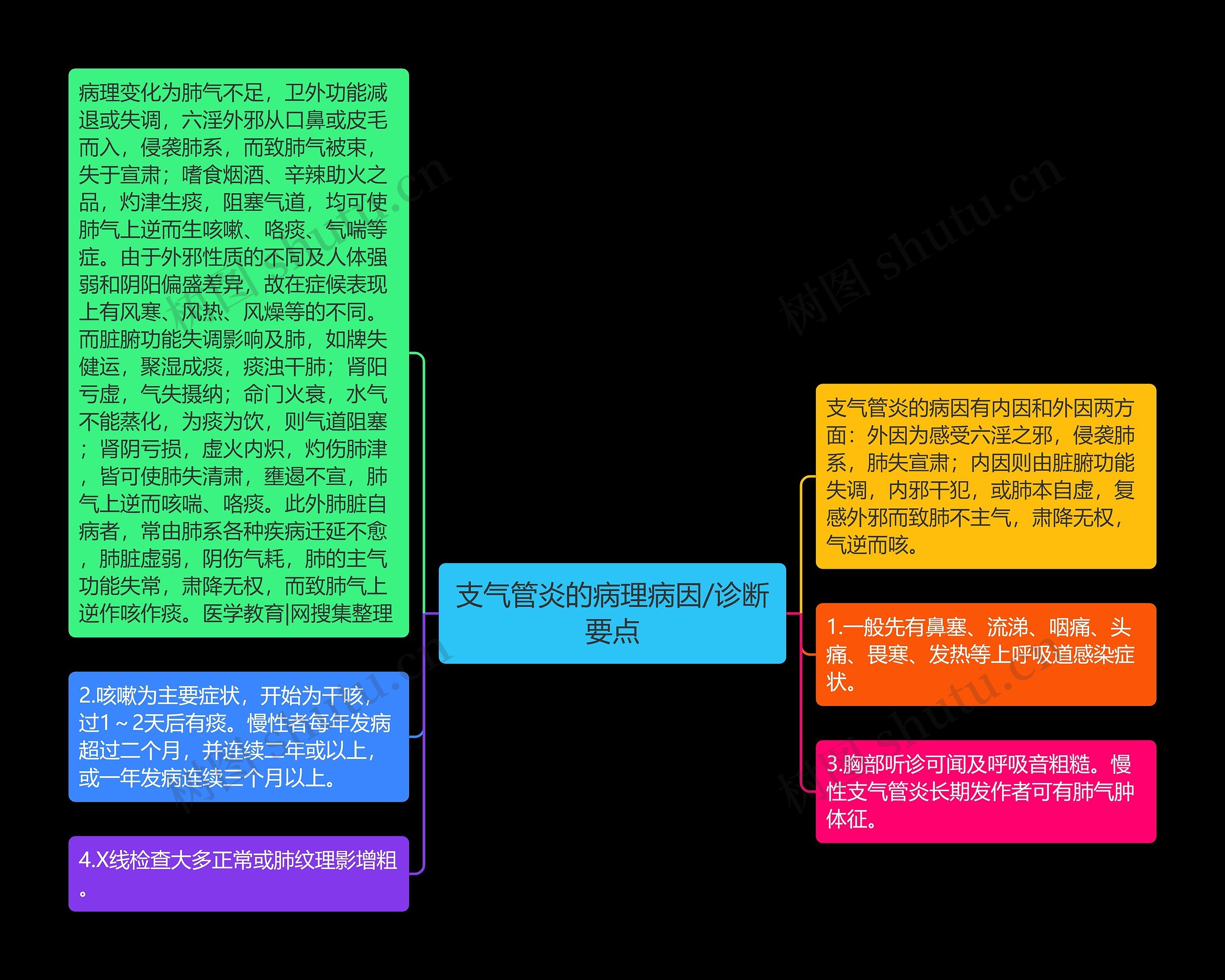 支气管炎的病理病因/诊断要点