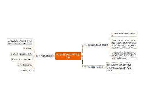 贩卖身份信息立案标准是怎样