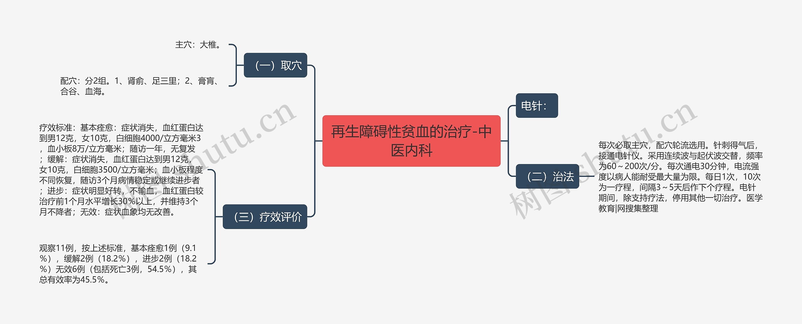 再生障碍性贫血的治疗-中医内科思维导图