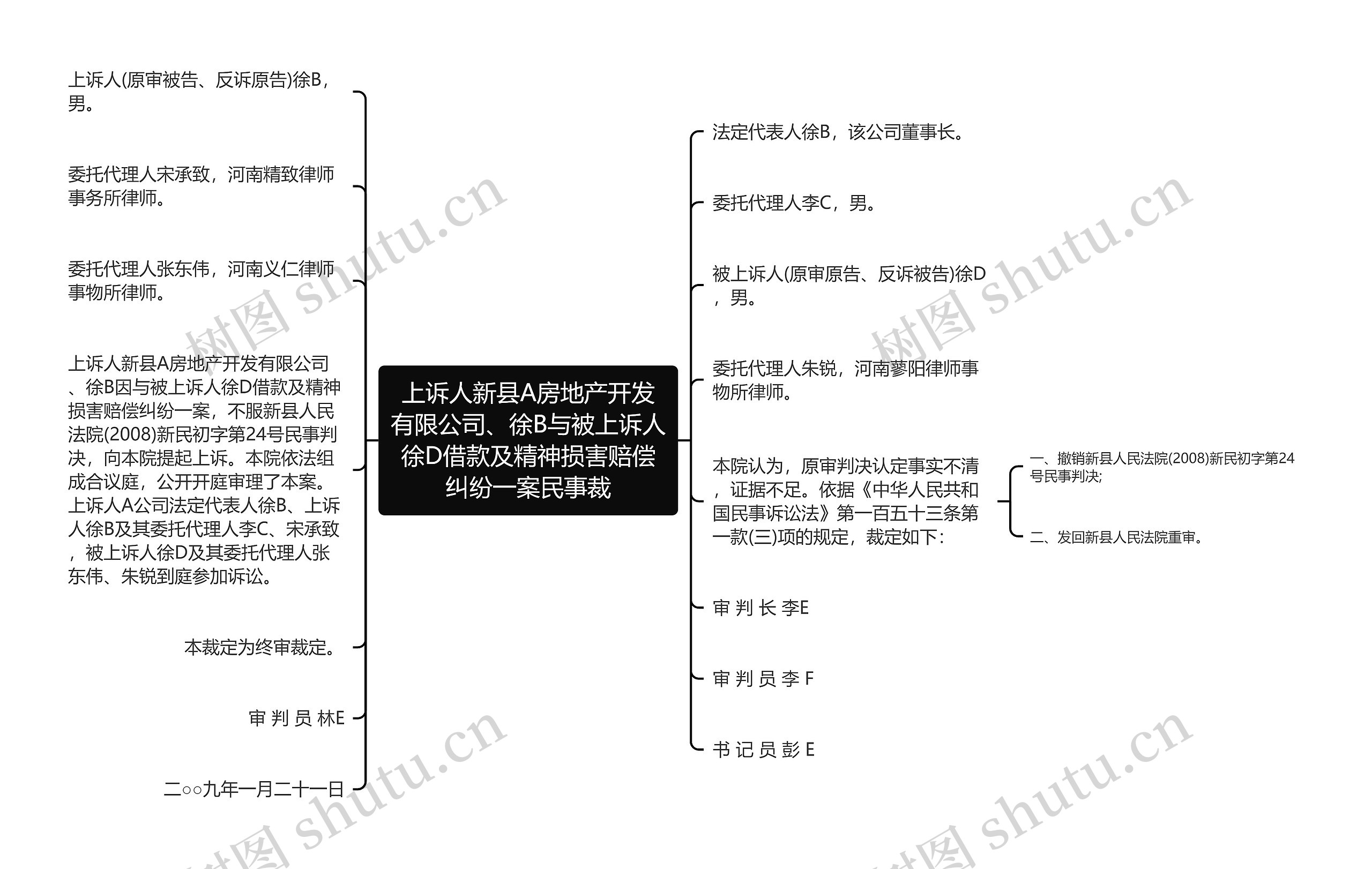 上诉人新县A房地产开发有限公司、徐B与被上诉人徐D借款及精神损害赔偿纠纷一案民事裁