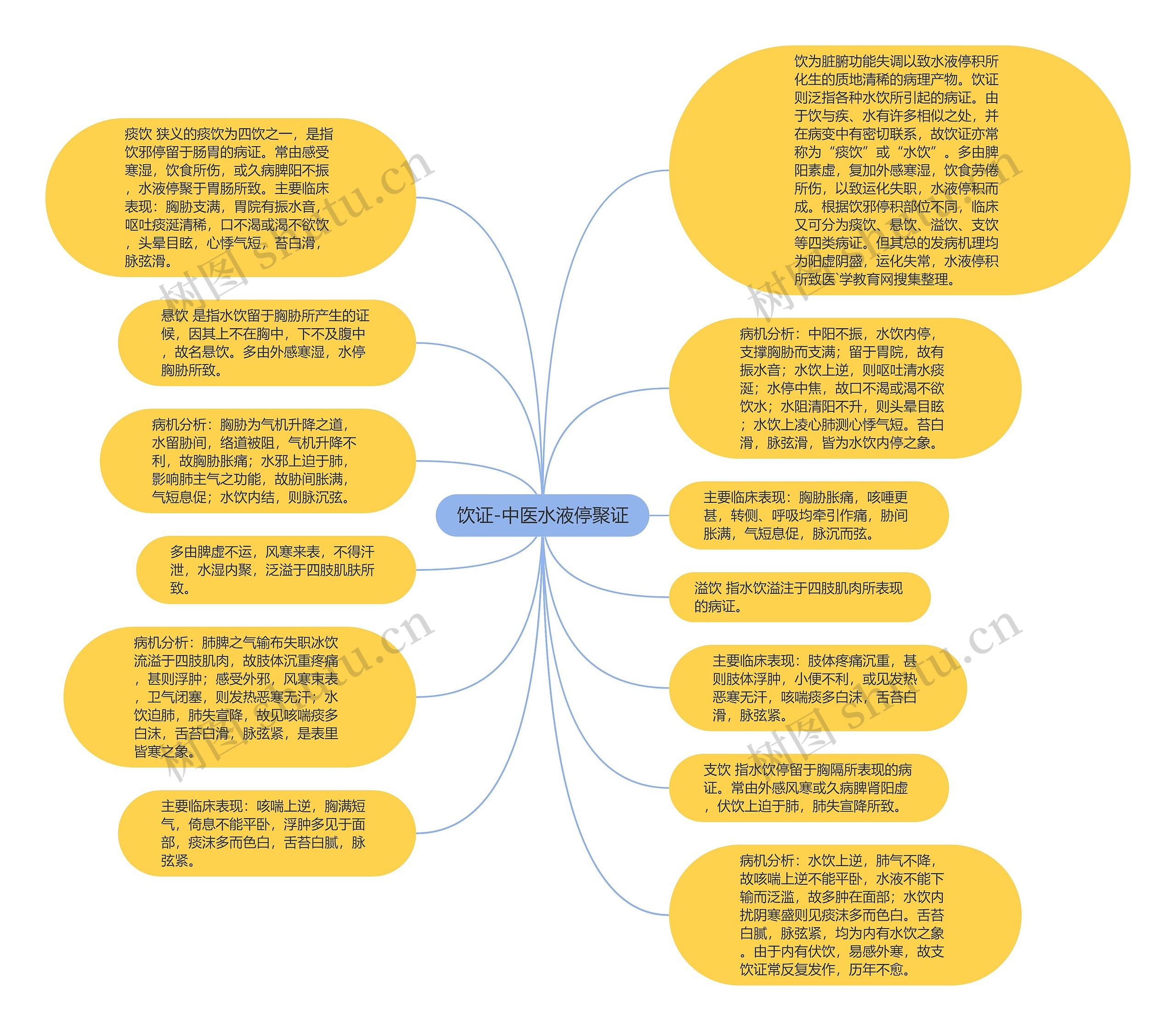 饮证-中医水液停聚证思维导图