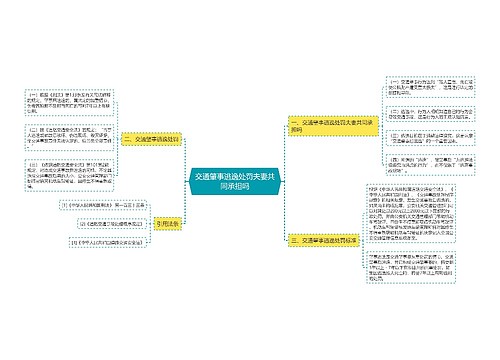 交通肇事逃逸处罚夫妻共同承担吗