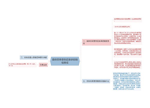 提供劳务受伤后谁承担赔偿责任