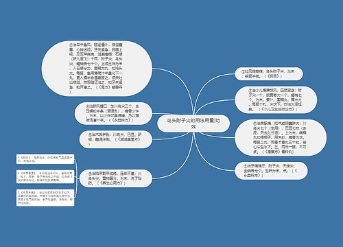 乌头附子尖的用法用量|功效