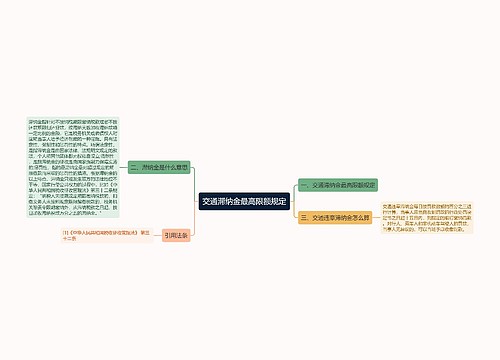 交通滞纳金最高限额规定