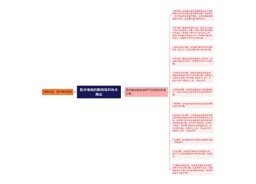 医疗事故的赔偿项目有关规定