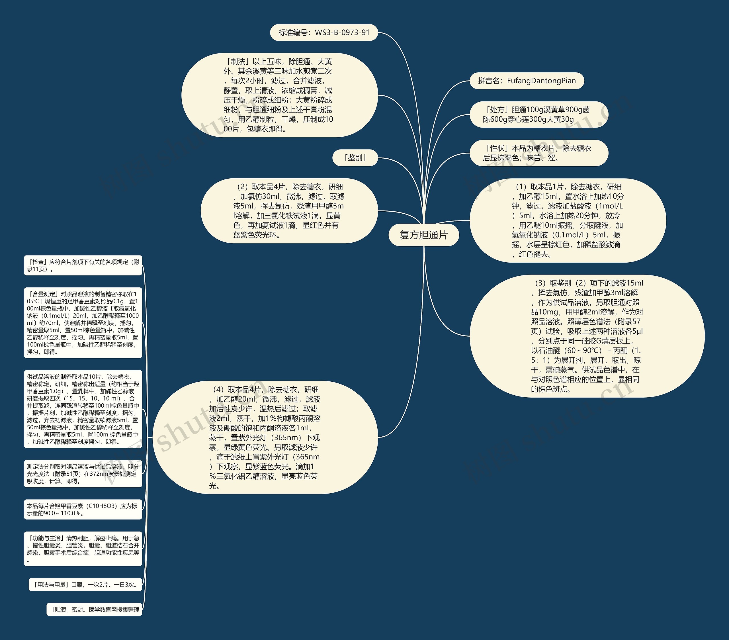复方胆通片思维导图