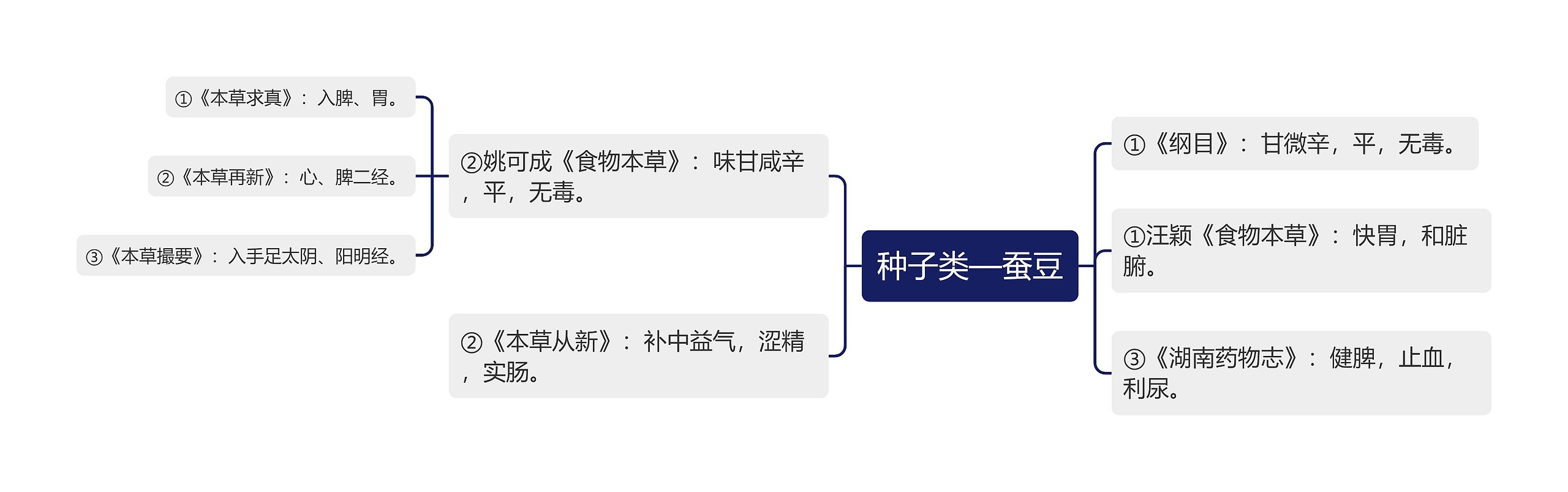 种子类—蚕豆思维导图