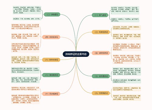 肺病辨证的主要内容