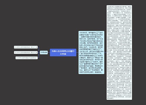 当事人在合同终止后履行义务案