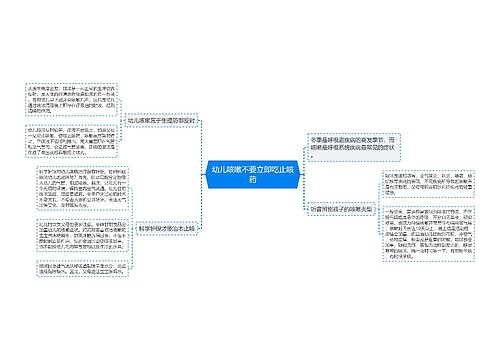 幼儿咳嗽不要立即吃止咳药