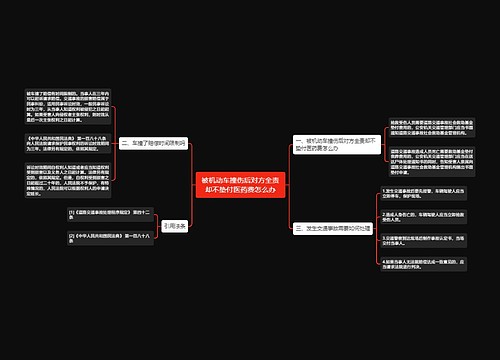 被机动车撞伤后对方全责却不垫付医药费怎么办