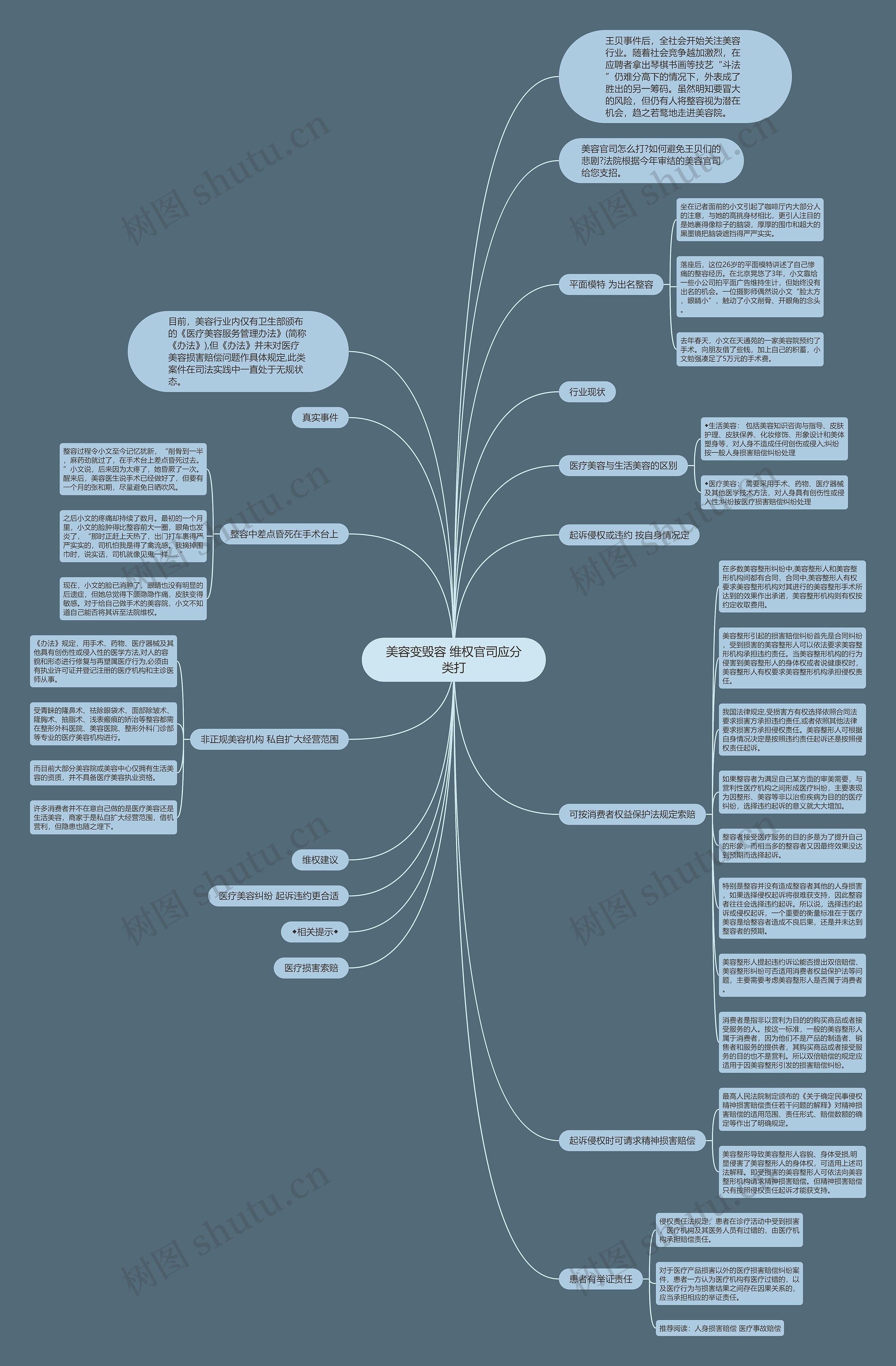 美容变毁容 维权官司应分类打思维导图
