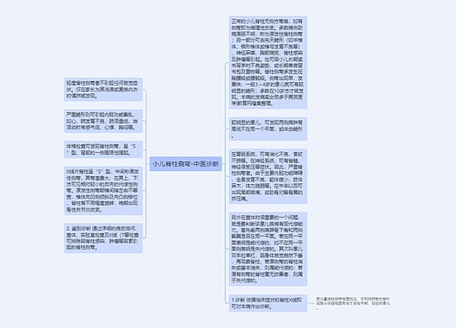 小儿脊柱侧弯-中医诊断