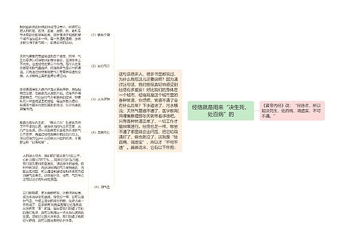 经络就是用来“决生死，处百病”的