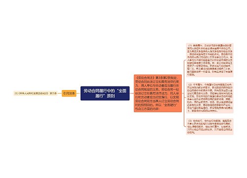 劳动合同履行中的“全面履行”原则