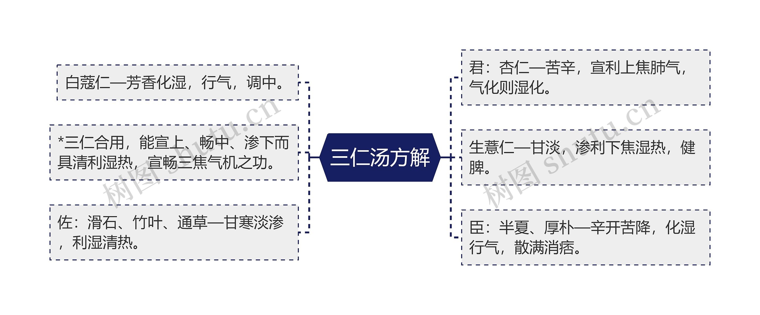 三仁汤方解思维导图