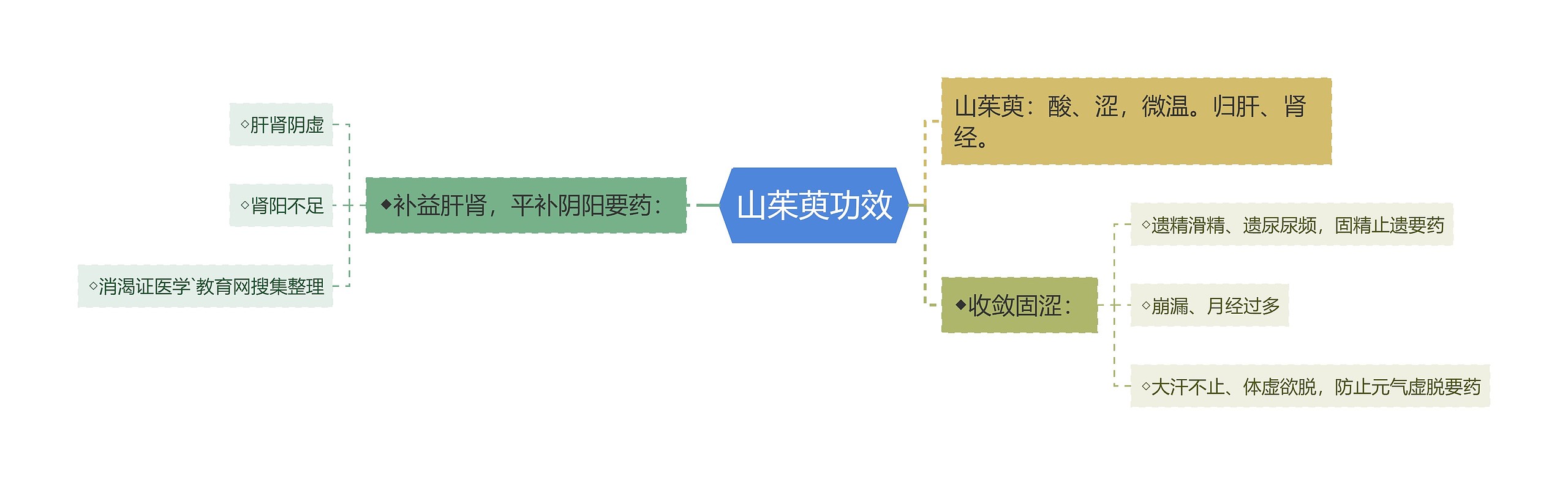 山茱萸功效思维导图