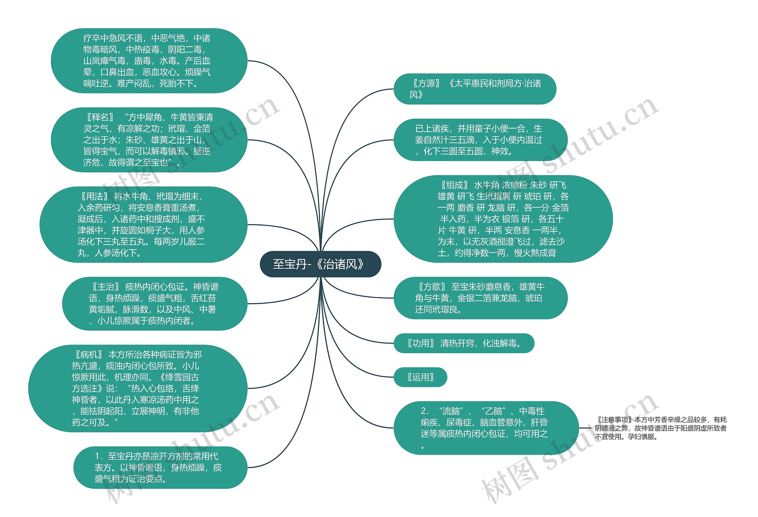 至宝丹-《治诸风》思维导图