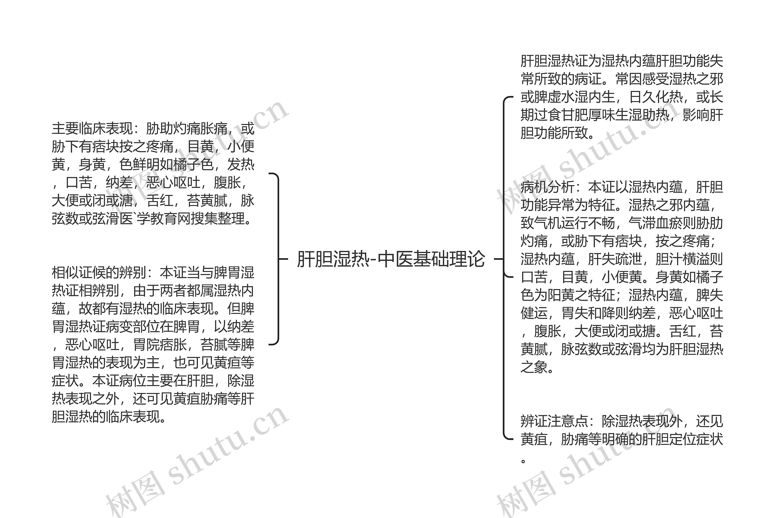 肝胆湿热-中医基础理论思维导图