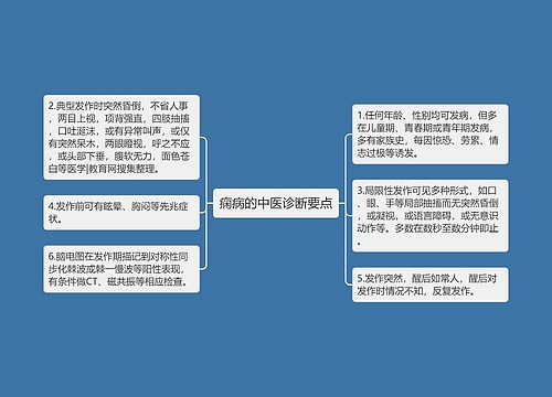 痫病的中医诊断要点